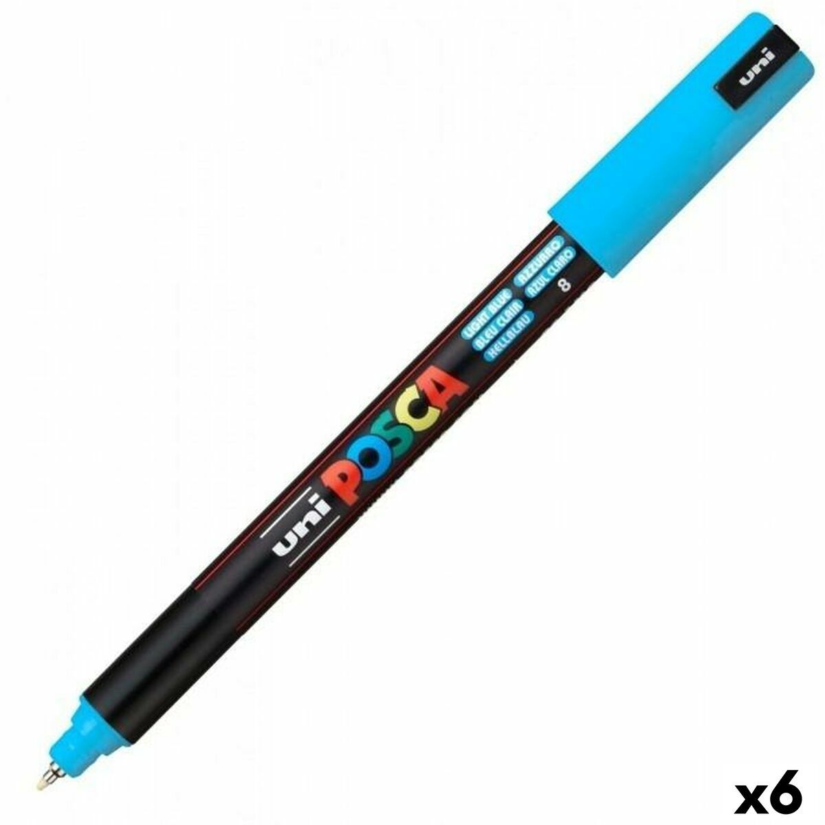 KALINDRA | BB. Felt-tip pens POSCA PC-1MR Blue Light Blue (6 Units)