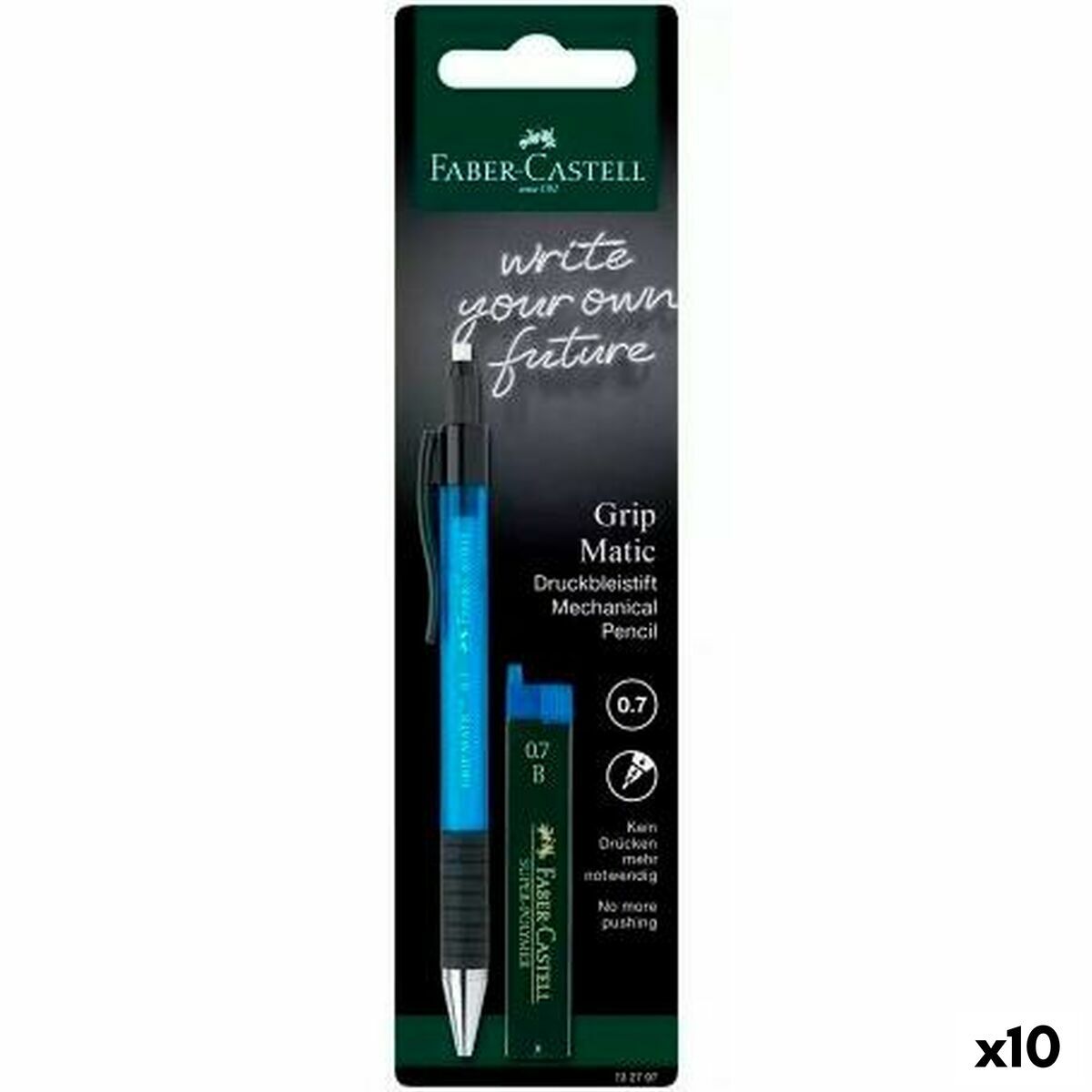 KALINDRA | BB. Pencil Lead Holder Faber-Castell Grip  Matic Blue 0,7 mm (10 Units)