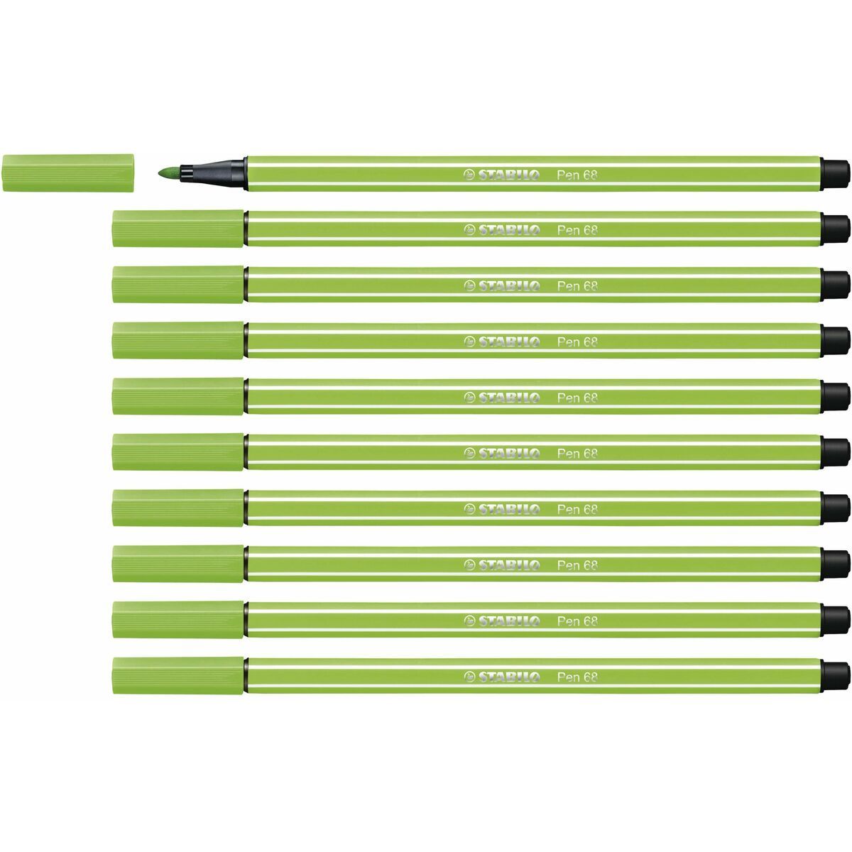 KALINDRA | BB. Felt-tip pens Stabilo Pen 68 Light Green (10 Pieces)