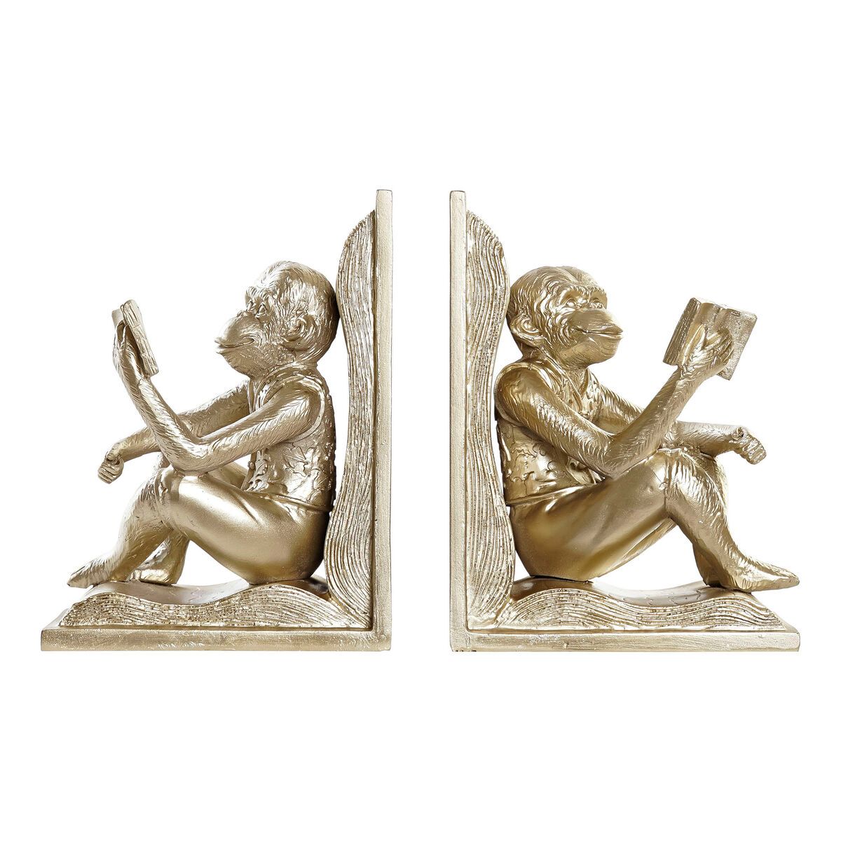 KALINDRA | BB. Bookend DKD Home Decor Champagne 13 x 12 x 17,5 cm Resin Colonial Monkey