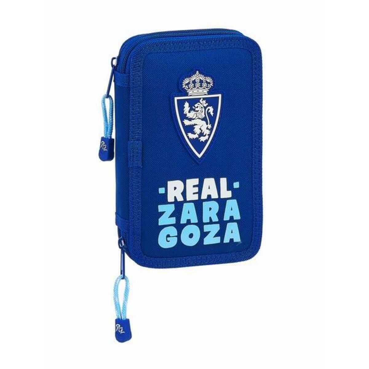 KALINDRA | BB. Double Pencil Case Real Zaragoza Blue 12.5 x 19.5 x 4 cm (28 Pieces)