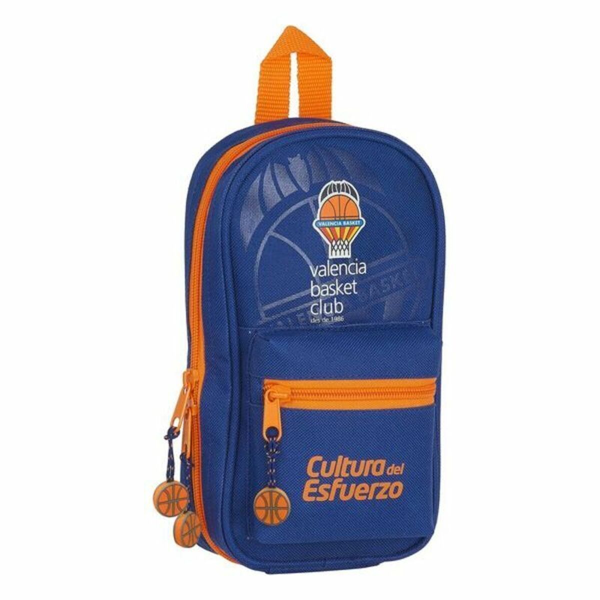 KALINDRA | BB. Backpack Pencil Case Valencia Basket M847 Blue Orange 12 x 23 x 5 cm