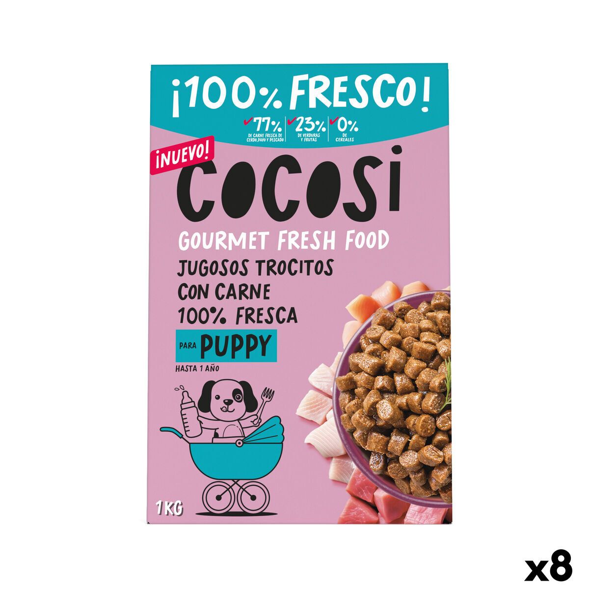 KALINDRA | BB. Wet food Cocosi Gourmet Fresh Food  Puppy Pig 1 kg 8 Units