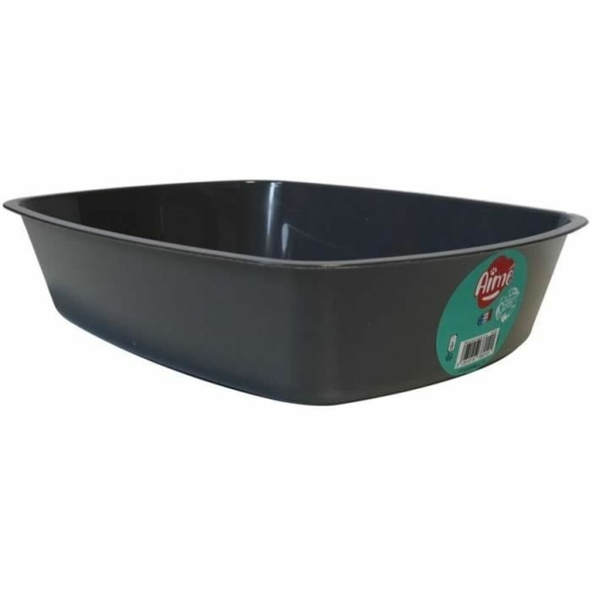 KALINDRA | BB. Cat Litter Box Aimé Black 43 x 31 x 10 cm Plastic