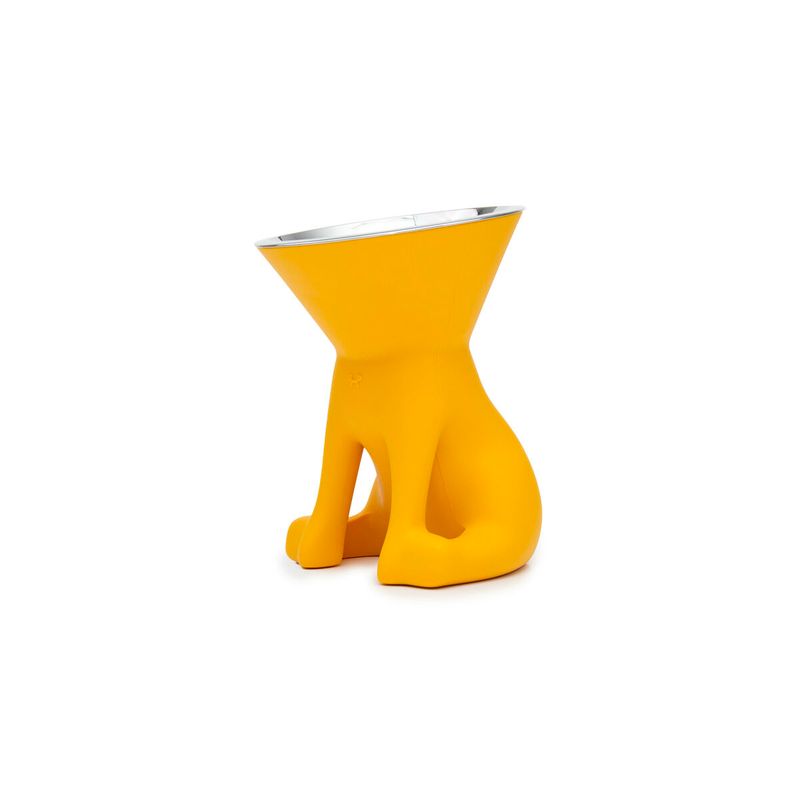 KALINDRA | BB. Dog Feeder United Pets Elisabeth Yellow Stainless steel Polyethylene 1 L