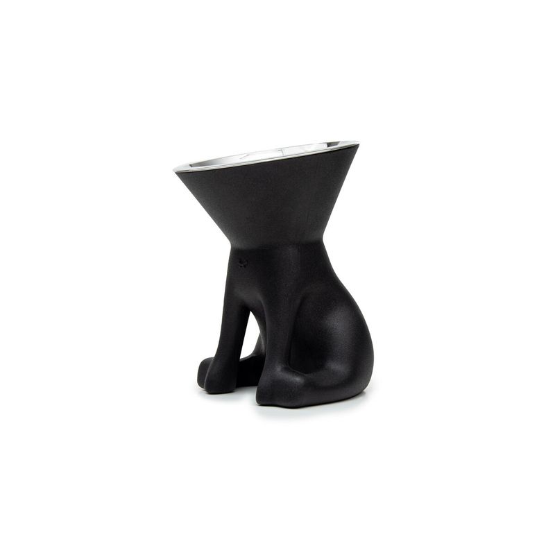 KALINDRA | BB. Dog Feeder United Pets Up Elisabeth Black Stainless steel Polyethylene 1 L