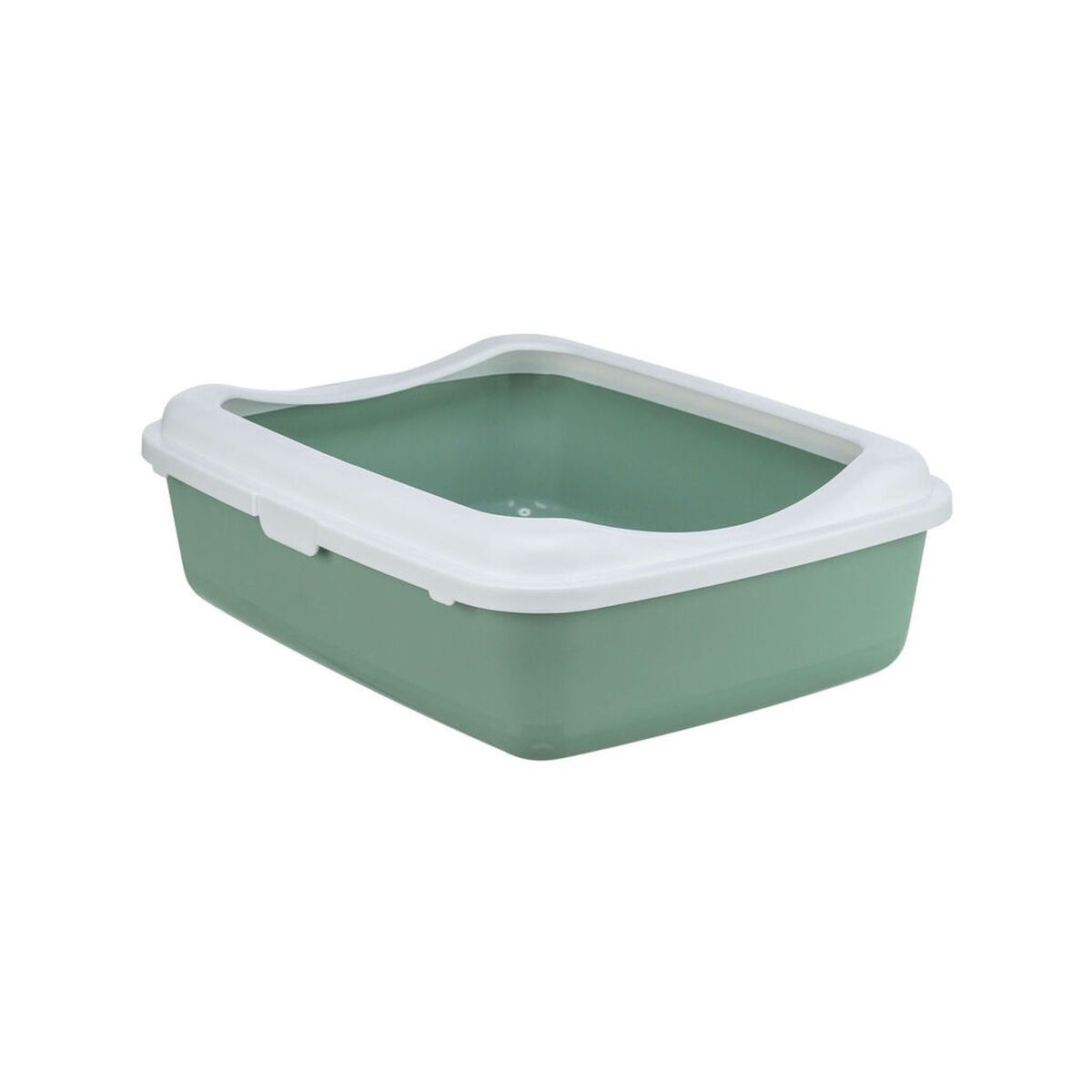 KALINDRA | BB. Cat Litter Box Trixie Classic White Green Plastic 37 × 15 × 48 cm