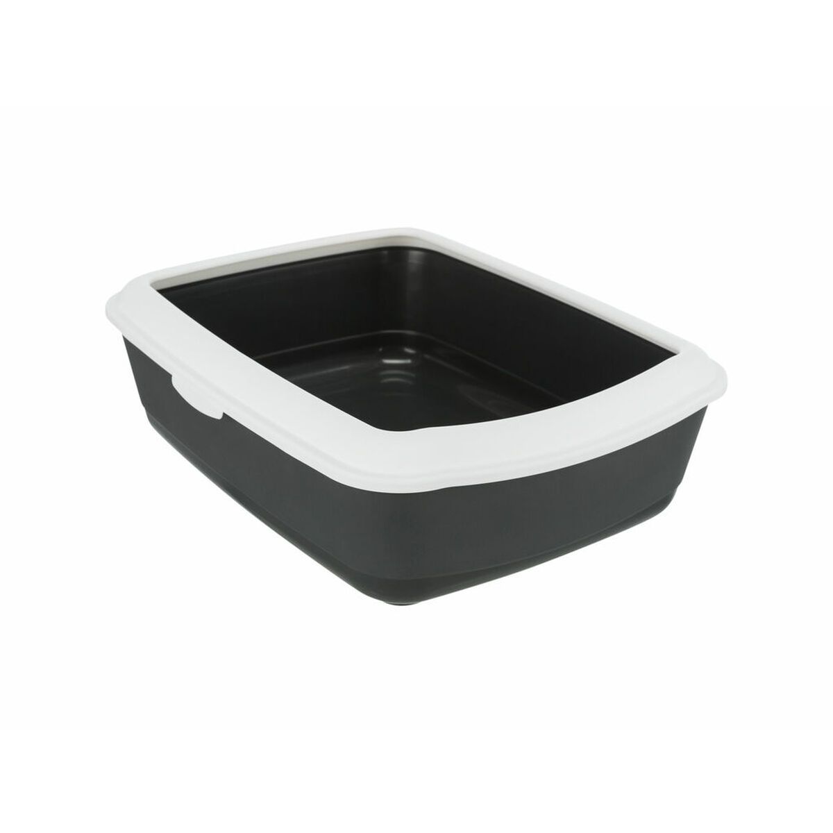 KALINDRA | BB. Cat Litter Box Trixie Classic White Dark grey Plastic 37 × 15 × 47 cm