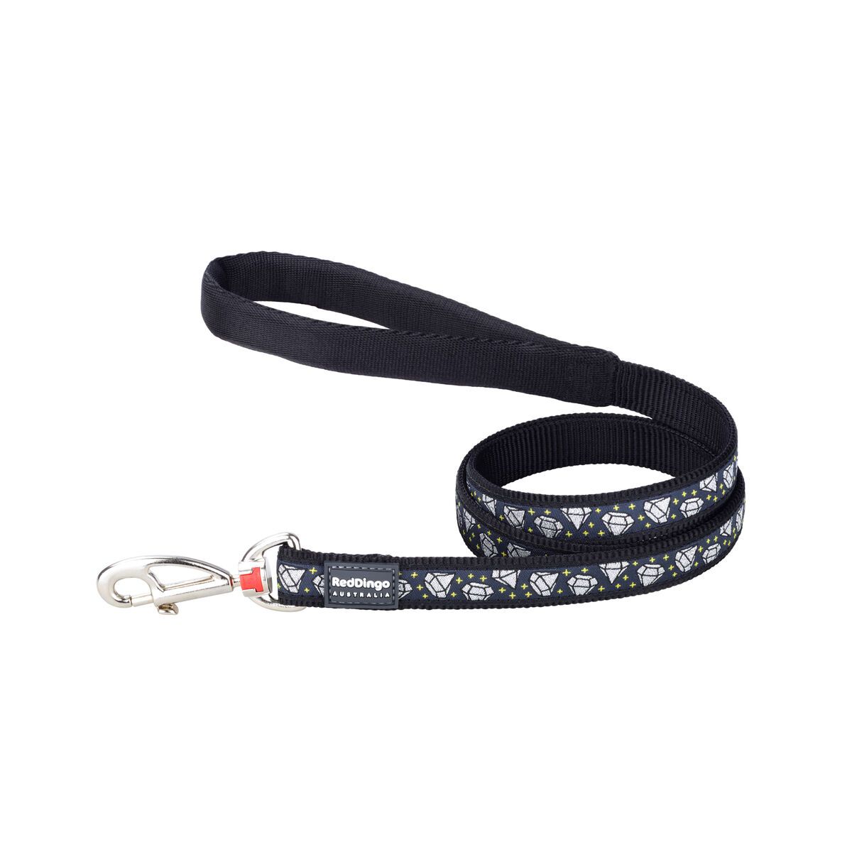 KALINDRA | BB. Dog Lead Red Dingo Diamond 1,2 m Black 1.2 x 120 cm