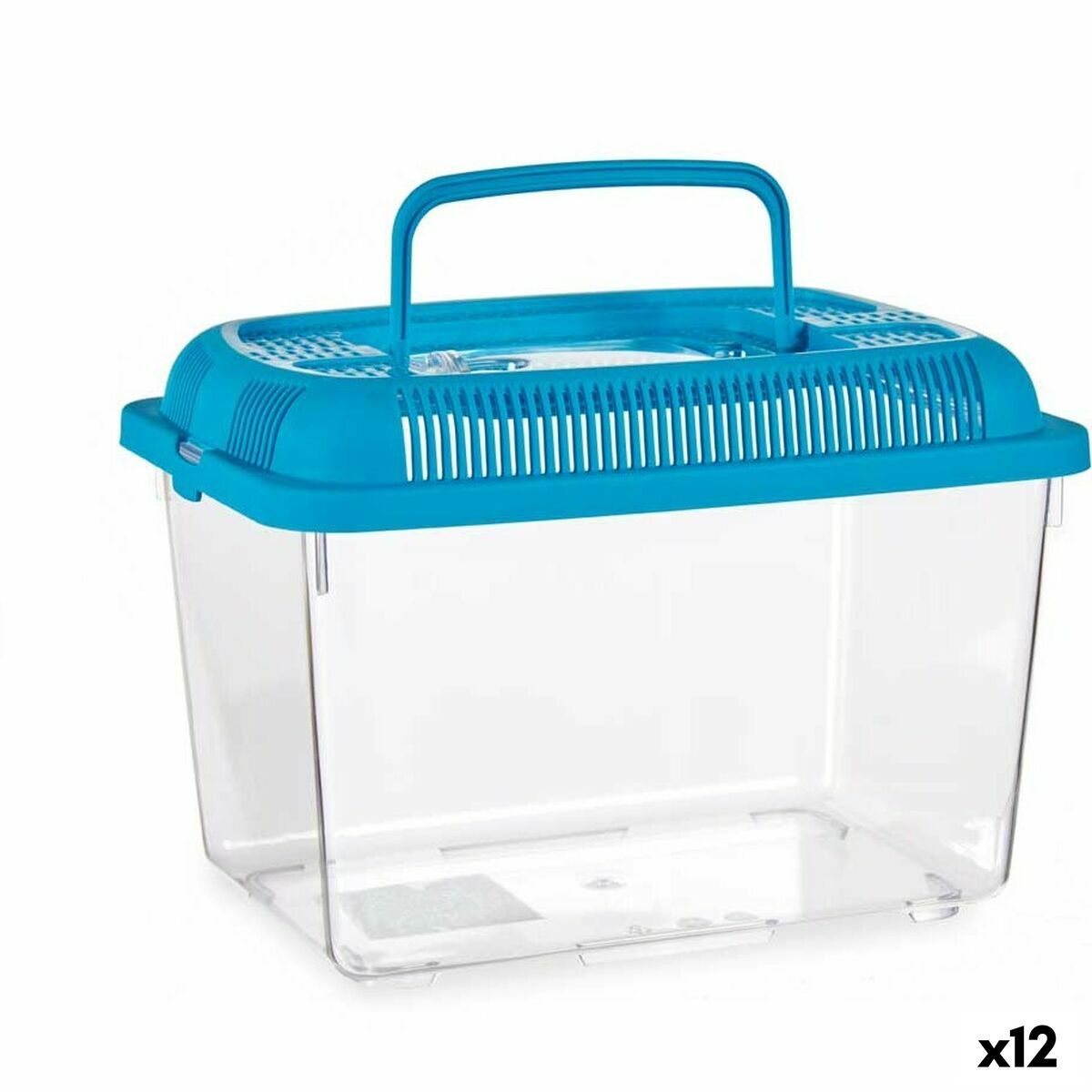 KALINDRA | BB. Fish tank Mascow Blue Plastic 3 L 17 x 16 x 24 cm With handle Medium (12 Units)