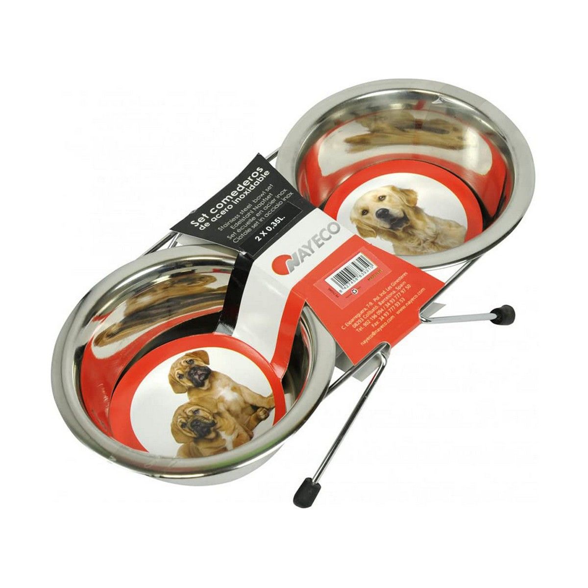 KALINDRA | BB. Dog Feeder Nayeco Stainless steel 2 x 350 ml