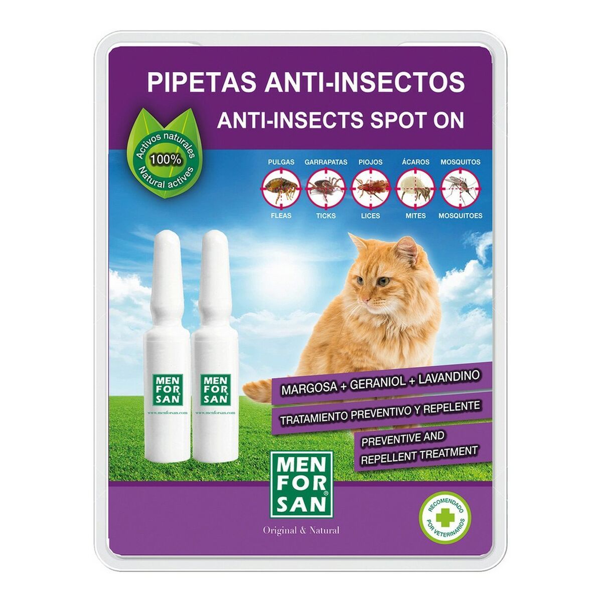 KALINDRA | BB. Insect repellant Menforsan herbal Cat Pipettes 2 Units