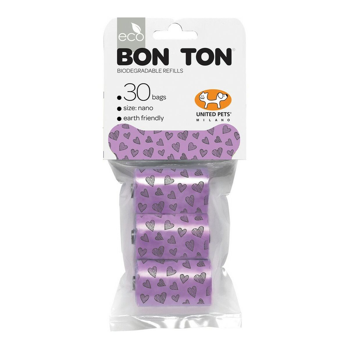 KALINDRA | BB. Sanitary bags United Pets Bon Ton Nano Dog Purple (3 x 10 uds)