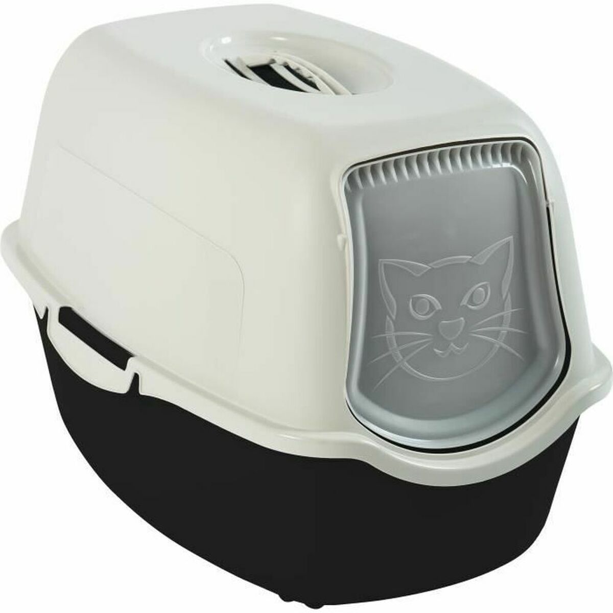 KALINDRA | BB. Cat Litter Box Rotho My Pet BAILEY 56 x 28 x 39 cm White/Black