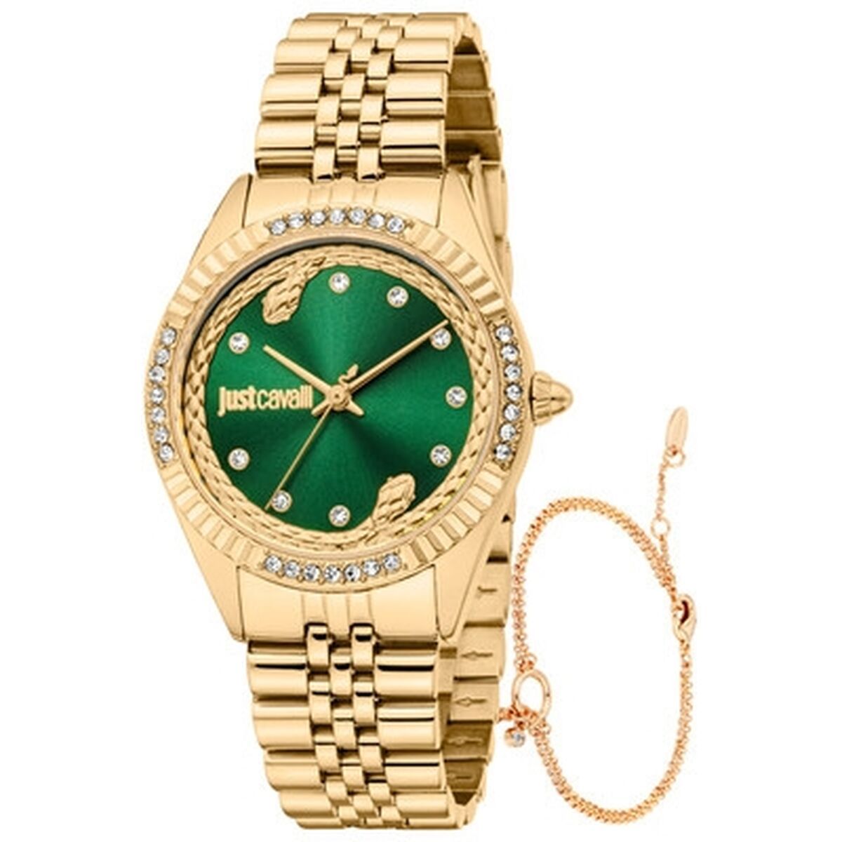 KALINDRA | BB. Ladies' Watch Just Cavalli ANIMALIER SPECIAL PACK + BRACELET Golden (Ø 30 mm)