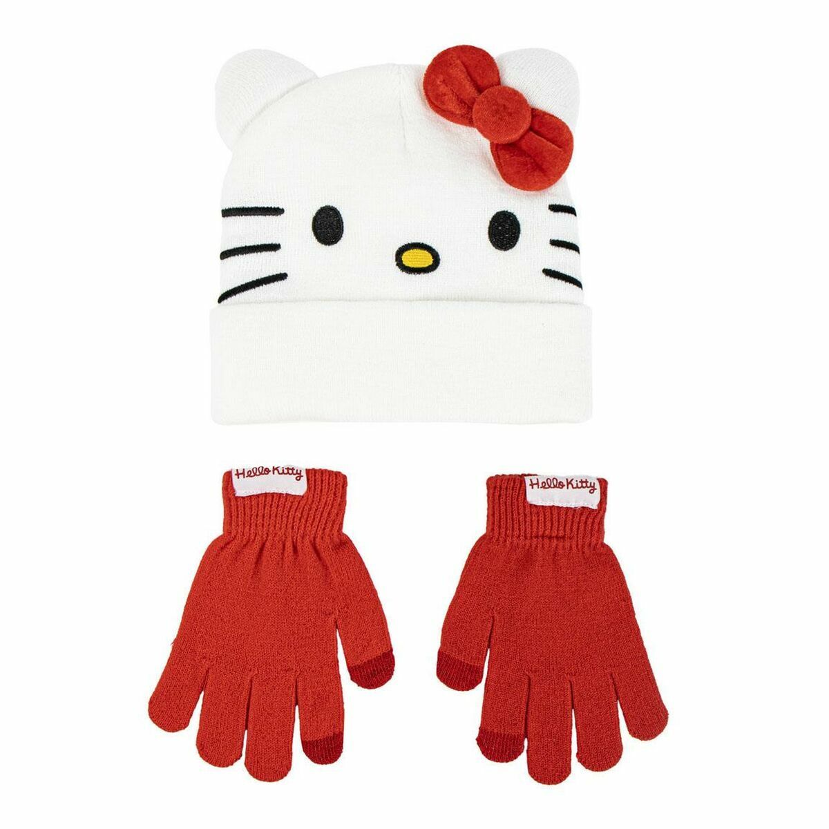 KALINDRA | BB. Hat &amp; Gloves Hello Kitty White 2 Pieces