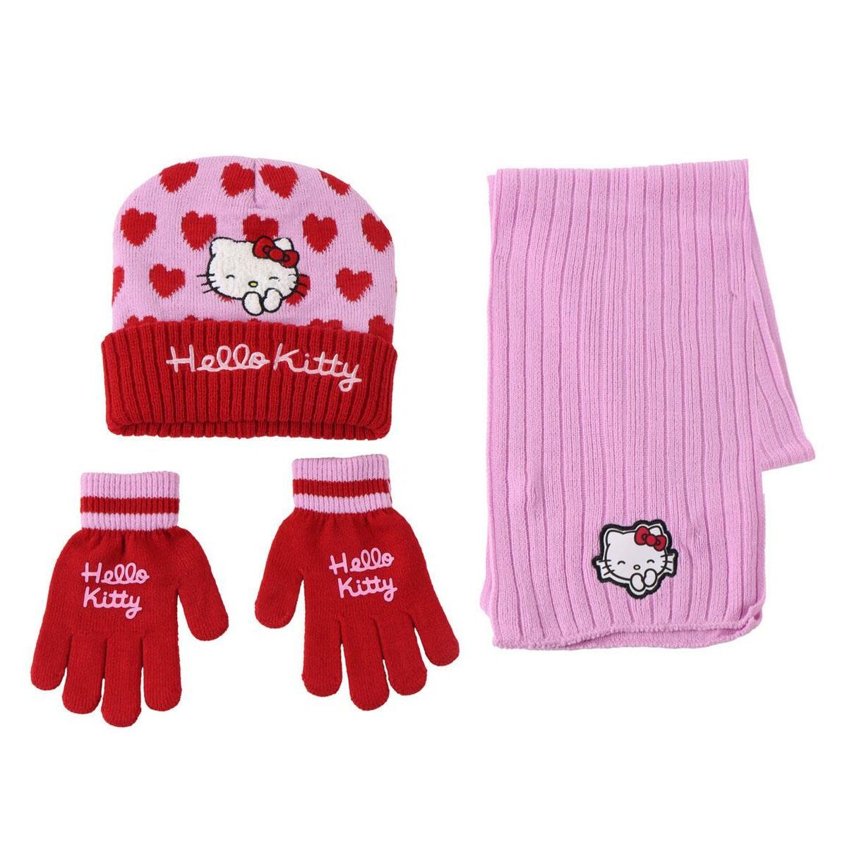 KALINDRA | BB. Hat &amp; Gloves Hello Kitty Pink
