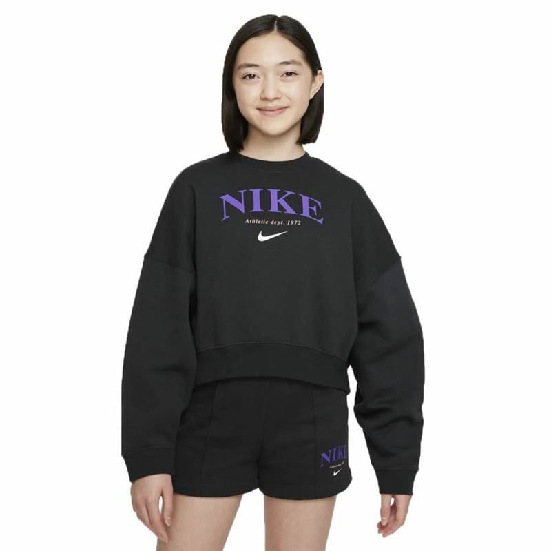 KALINDRA | BB. Hoodless Sweatshirt for Girls Nike Sportswear Trend Black