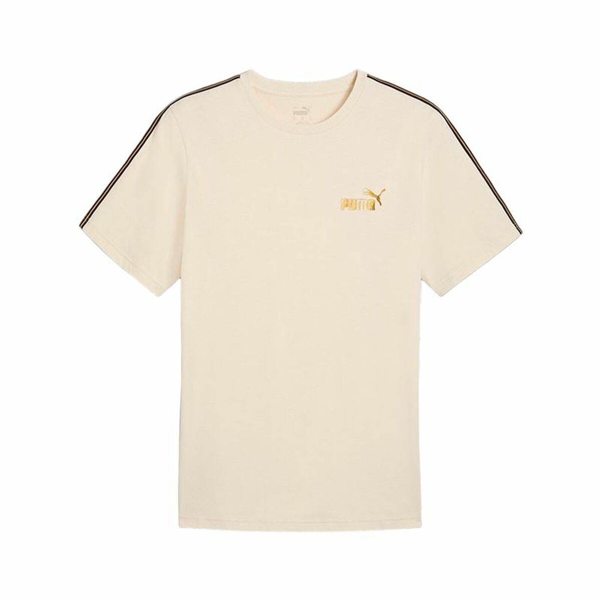KALINDRA | BB. Men’s Short Sleeve T-Shirt Puma Ess Tape Minimal Gold Beige