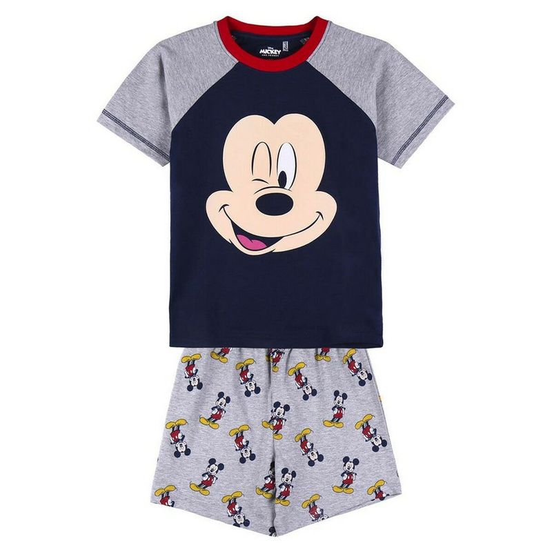 KALINDRA | BB. Sommer-Schlafanzug Mickey Mouse Grau
