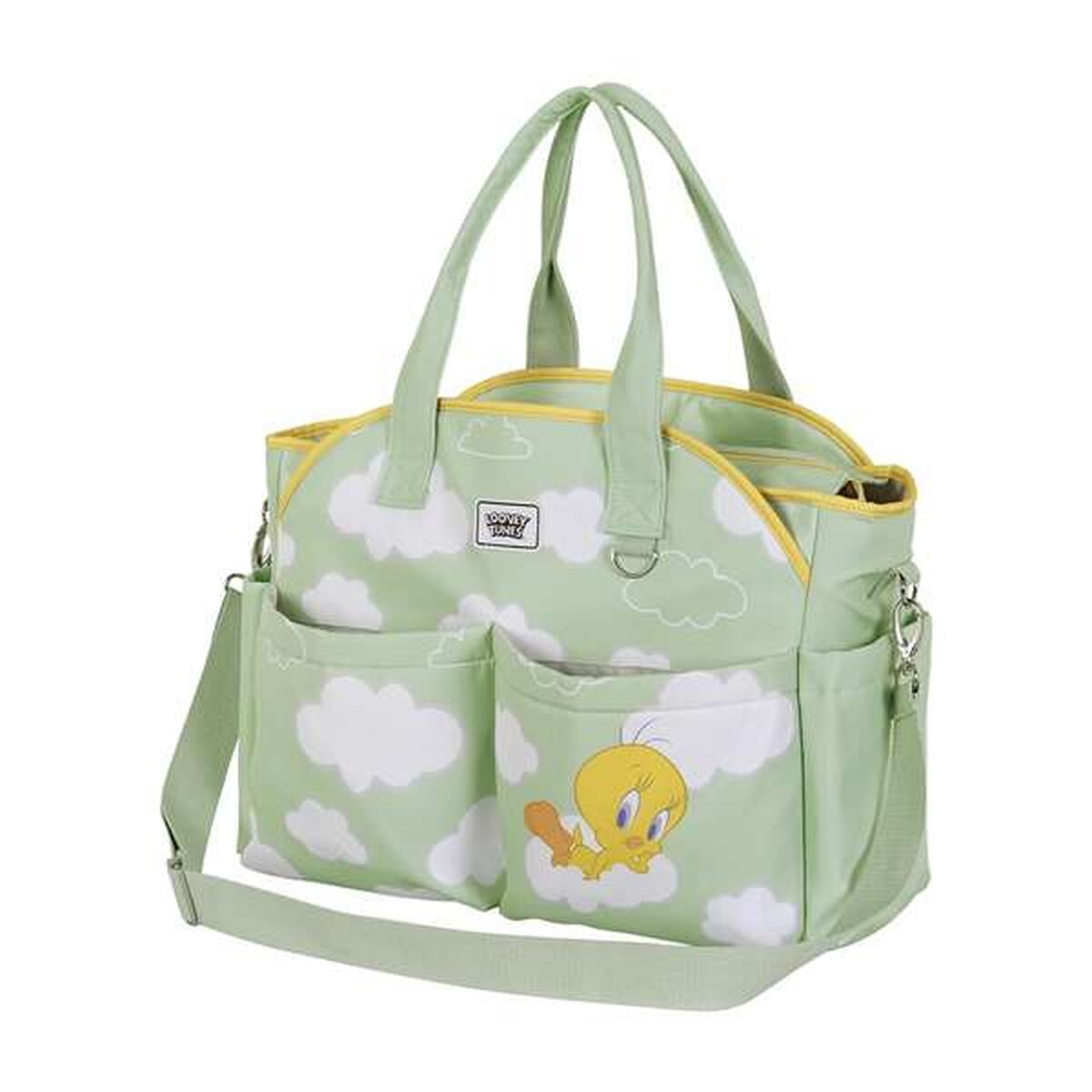 KALINDRA | BB. Diaper Changing Bag Looney Tunes Tweety  Green Innovative and functional