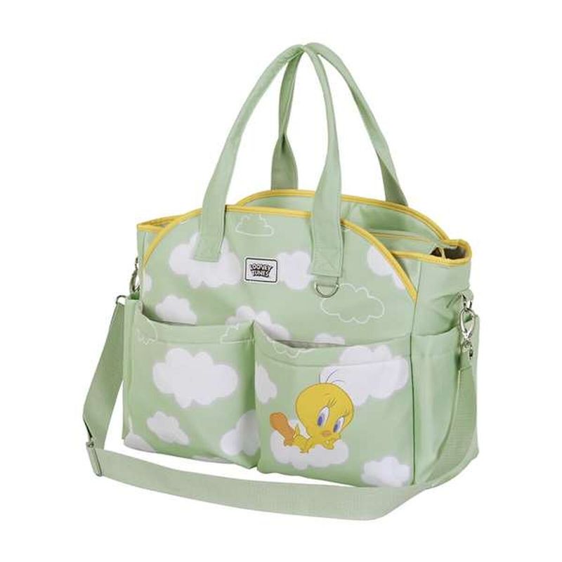 KALINDRA | BB. Diaper Changing Bag Looney Tunes Tweety  Green Innovative and functional