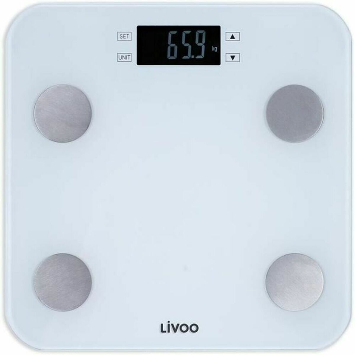 KALINDRA | BB. Digital Bathroom Scales Livoo DOM427W White Tempered Glass 180 kg