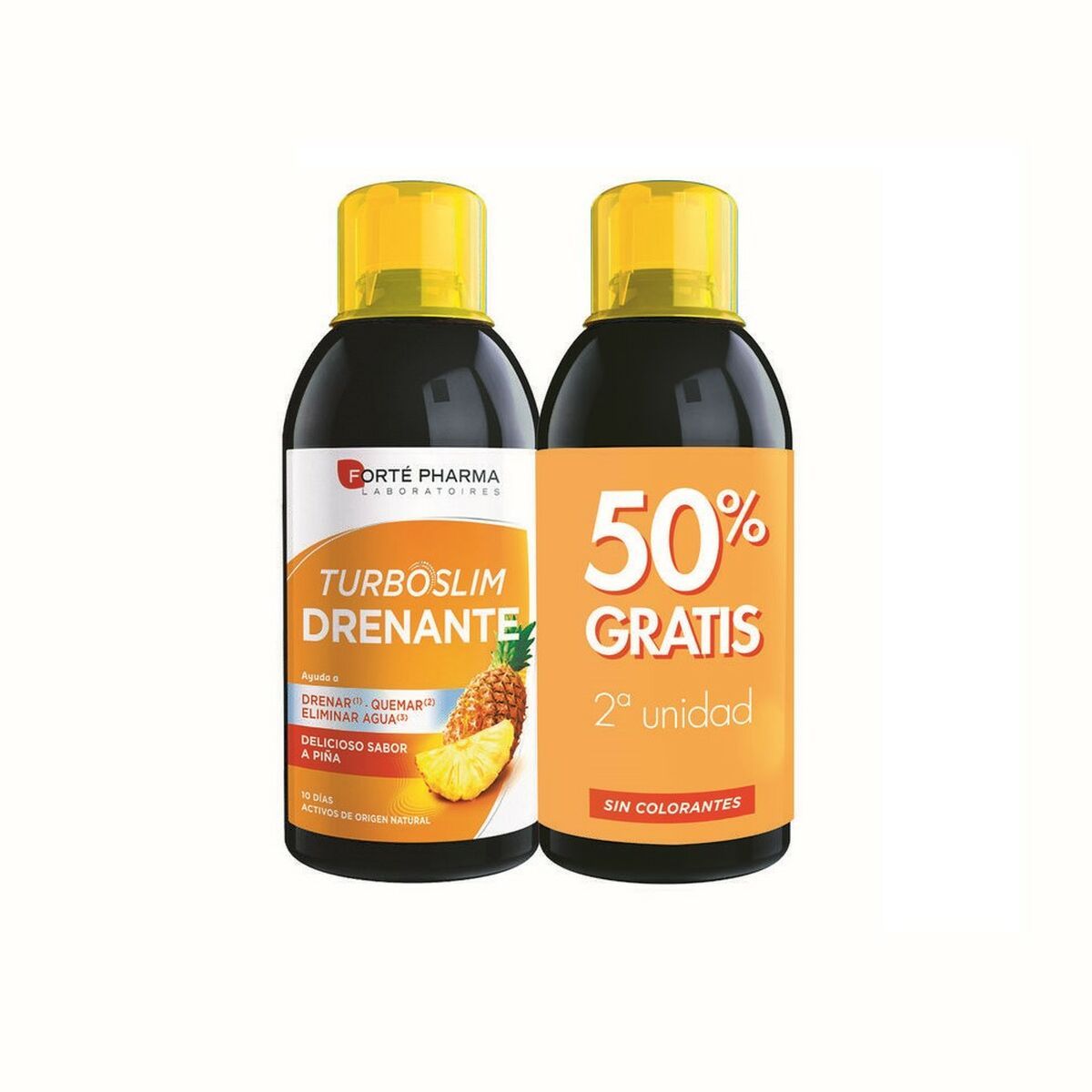 KALINDRA | BB. Food Supplement Forté Pharma Slim Drenante 500 ml Pineapple 2 Units