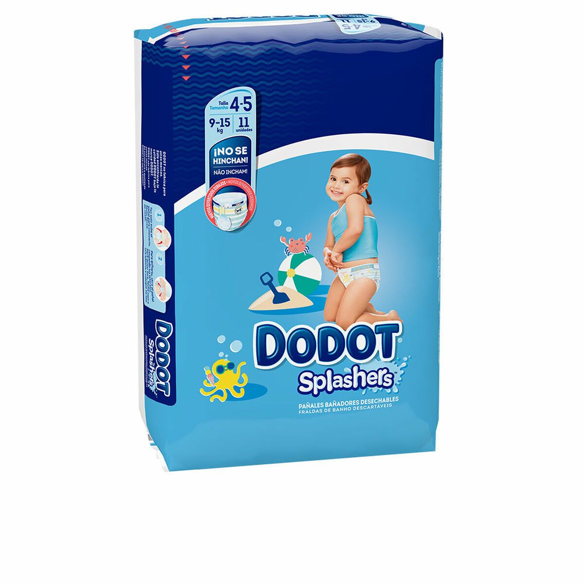 KALINDRA | BB. Disposable nappies Dodot Splashers 4-5 9-15 kg (11 Units)