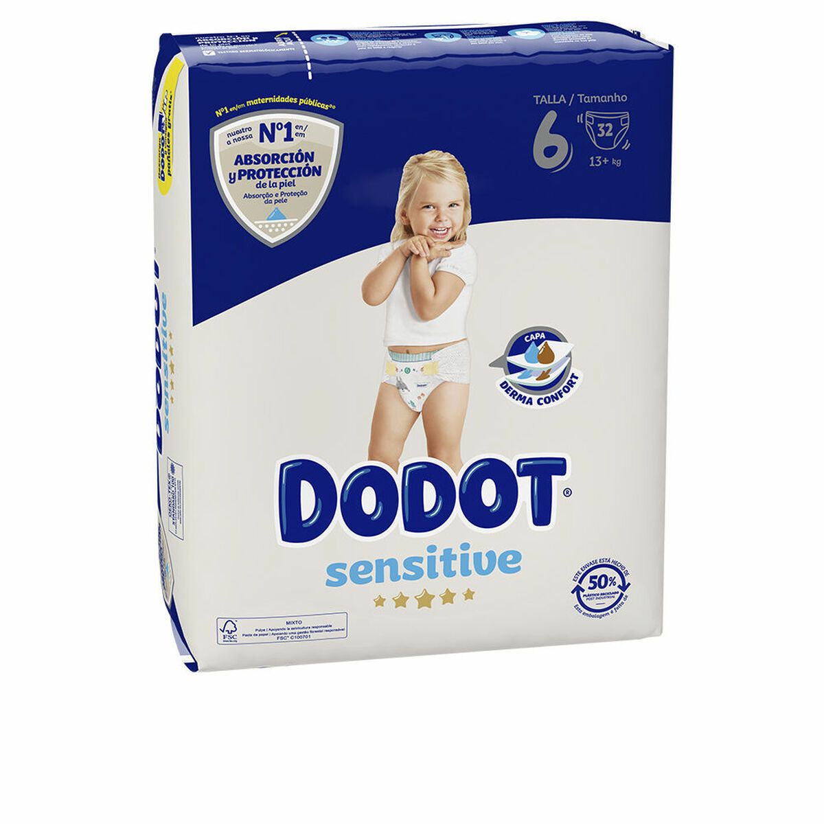 KALINDRA | BB. Disposable nappies Dodot Sensitive 6 +13 kg (32 Units)
