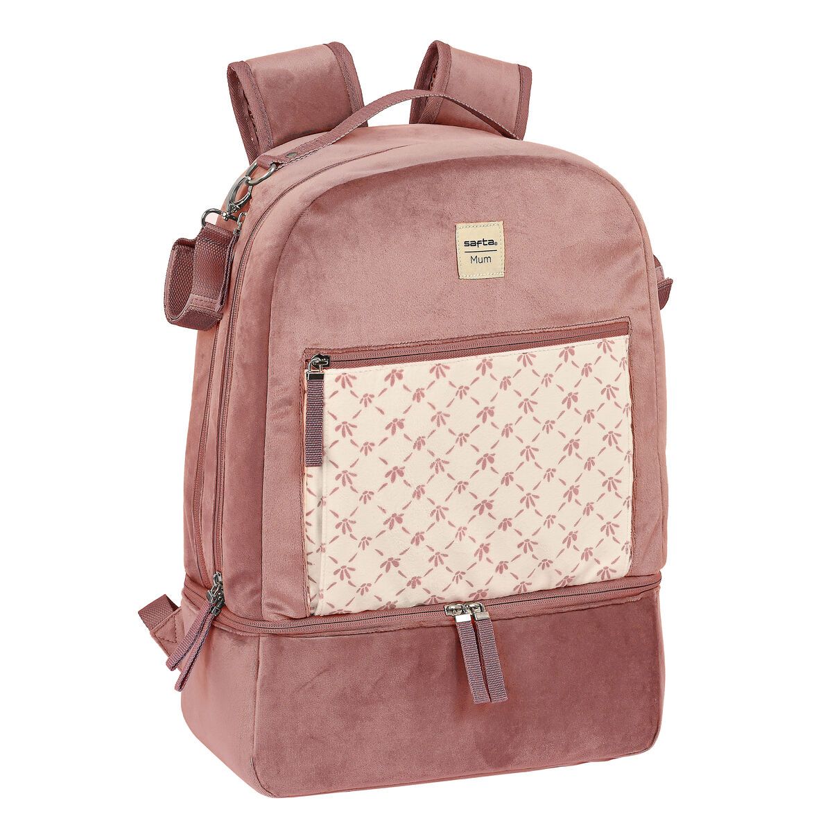 KALINDRA | BB. sac accessoires pour bébé Safta Marsala Rose (30 x 43 x 15 cm)