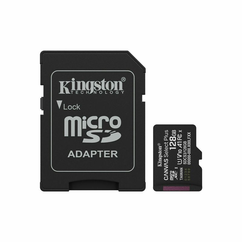 KALINDRA | BB. Carte Mémoire Micro SD avec Adaptateur Kingston SDCS3/128GB 128 GB