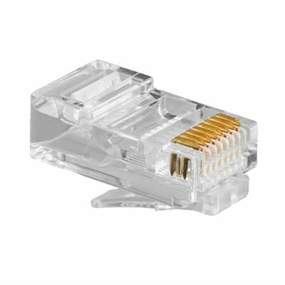 KALINDRA | BB. Conector RJ45 Categoría 5 UTP GEMBIRD PLUG3UP6/100 100 uds Negro Transparente 100 Unidades