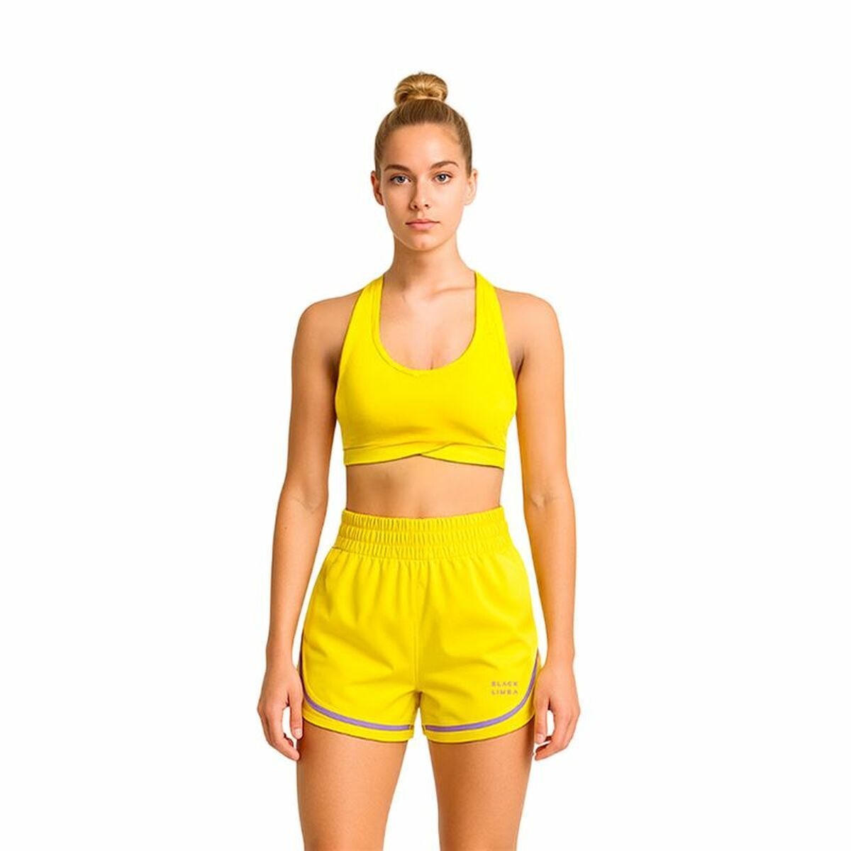 KALINDRA | BB. Women’s Sports Top Black Limba Yellow Fitness