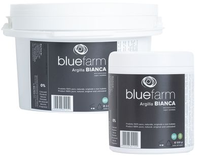 BLUE FARM | kalindra.it. 500 gr White Clay Kaolin. 100% natural micronised and over ventilated. External use BLUE FARM | kalindra.it. 500 gr White Clay Kaolin. 100% natural micronised and over ventilated. External use