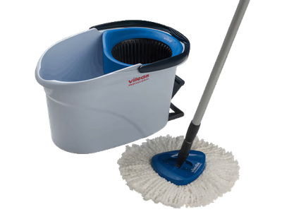 BLUE FARM | Vileda Professional. Floor cleaning: UltraSpin Mini System (pedal-operated rotary)