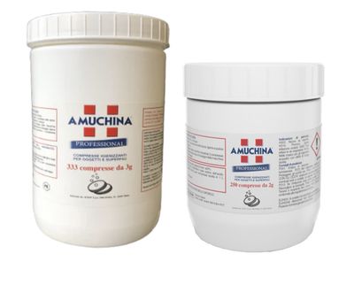 BLUE FARM | Amuchina. Effervescent detergent and sanitizing tablets