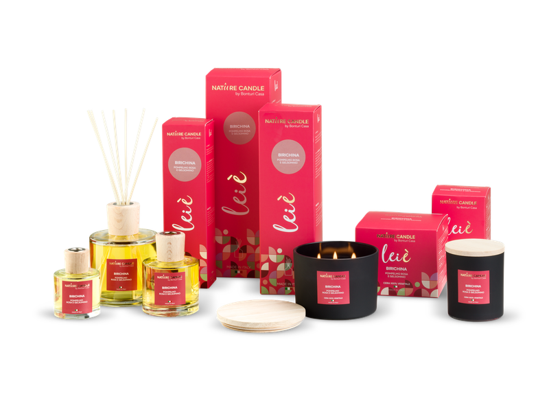 KALINDRA | B Casa. Candles, 100% vegetable. Line Lei è Birichina: Pink Grapefruit and Jasmine