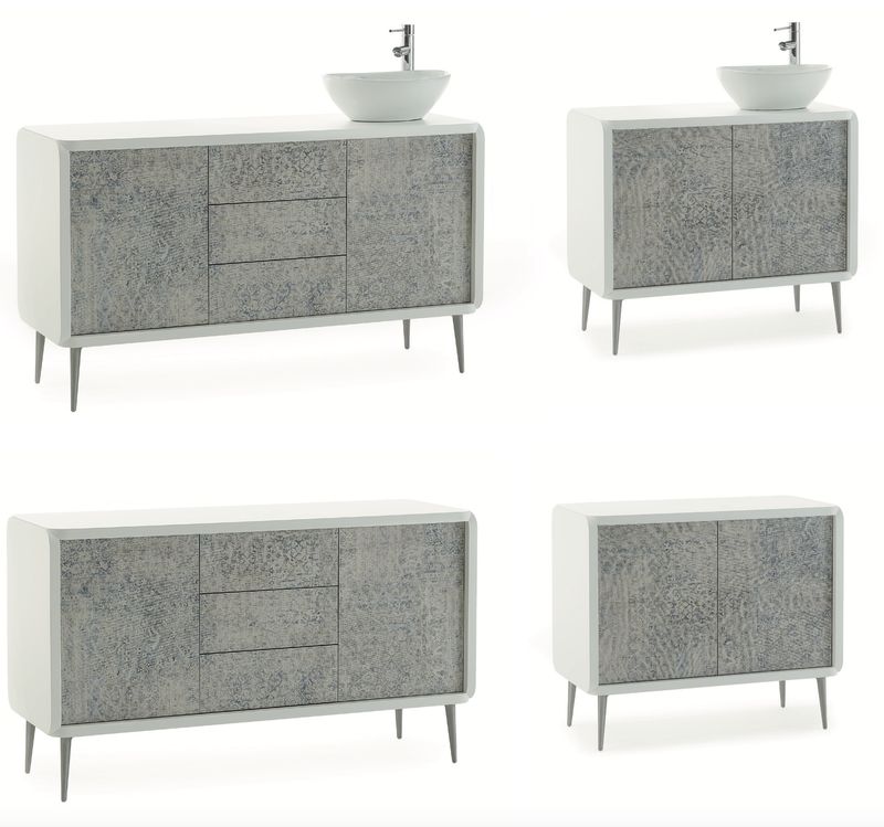 BLUE FARM | Vismara. Creo. Furniture with or without sink. 4 finishes available