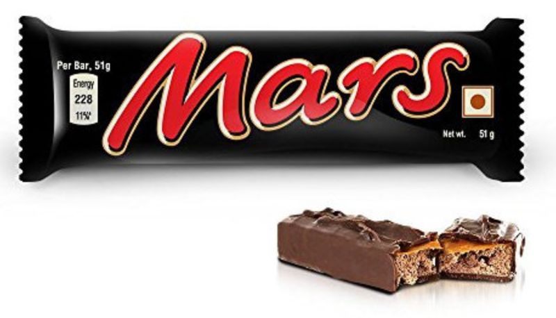 BLUE FARM | Mars. Chocolate and caramel bar 51 gr. Boxes of 32 packs
