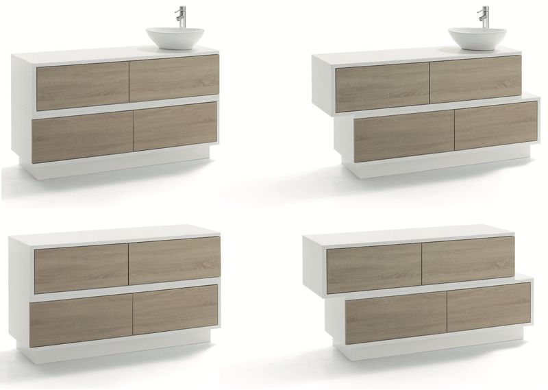BLUE FARM | Vismara. Swing. Cabinet in glossy white melamine and 3 finishes