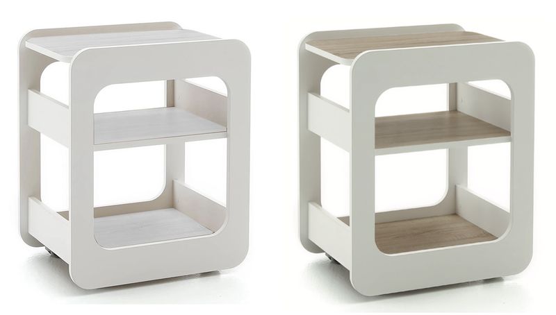 BLUE FARM | Vismara. Creo. Trolley with 3 shelves. 3 finishes available