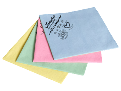 BLUE FARM | Vileda Professional. r-MicronQuick: Durable certified microfibre cloth cm 40 x 38. Kit 5 pieces