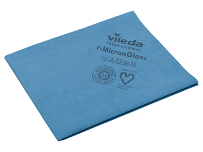 BLUE FARM | Vileda Professional. r-PannoBlu micro: microfibre cloth for surfaces. Cm 40 x 50. 5-piece kit