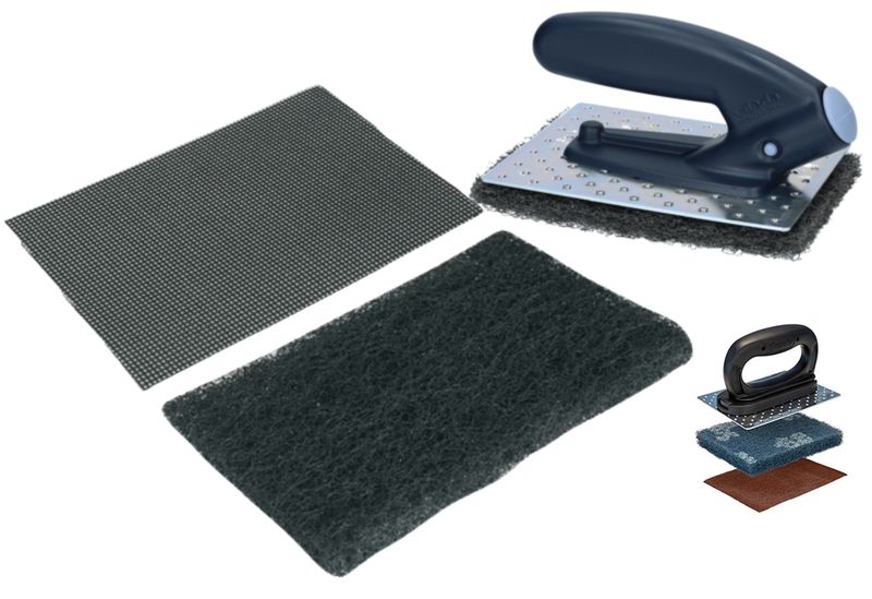 BLUE FARM | Vileda. Kit für Grill und Zubehör: Halterung, Polster und Netz