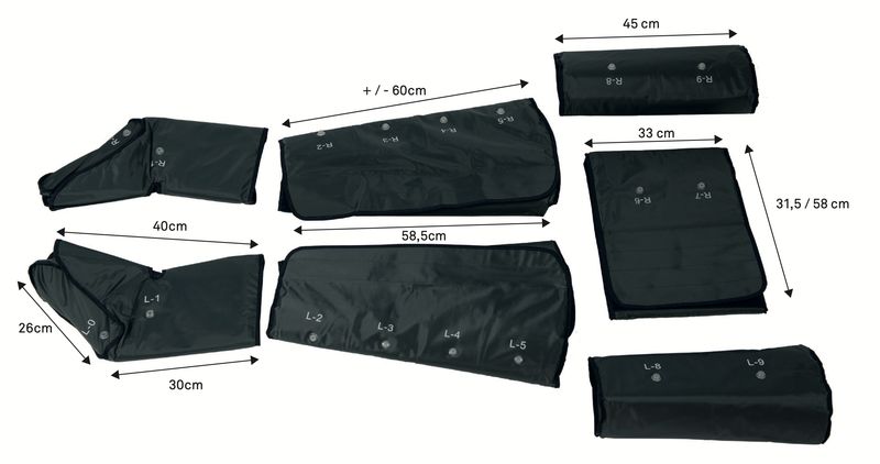 BLUE FARM | Weelko. Hightech Air Sauna 2 in 1 massage spare parts set.