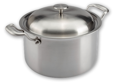 KALINDRA | Tritania. Titanium pot with lid. Ø cm 24 x 15 h