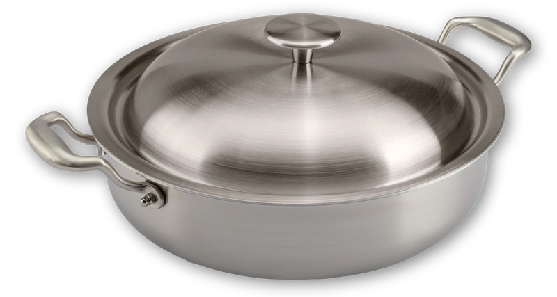 KALINDRA | Tritania. Titanium saucepan with lid. Ø cm 30 x 8.5 h