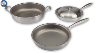 KALINDRA | Tritania. Set of 6 pans with lids ZERO nickel line