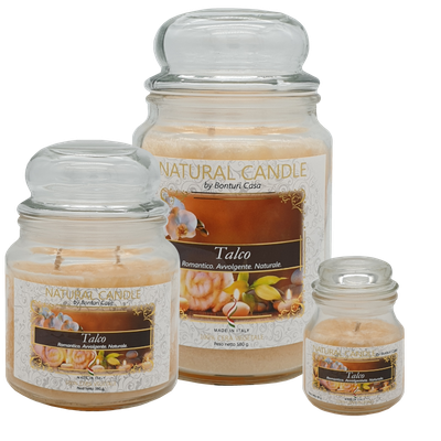 KALINDRA | Bonturi. Ligne Romantique : bougies en pots. Talc